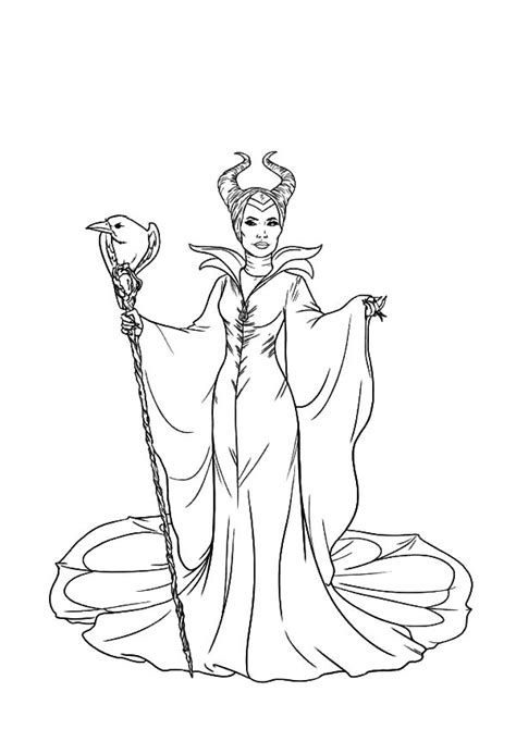 The Evil Maleficent Coloring Pages Color Luna Maleficent Drawing
