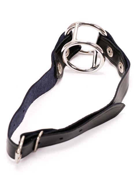 Leather Deep Throat Gag Double Ring Skin Two Uk