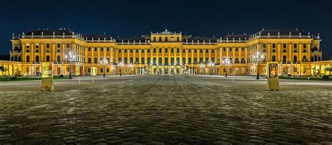 Schlösser), formerly written schloß, is the german term for a building similar to a château, palace or manor house. Schloss Schönbrunn bei Nacht Foto & Bild | world ...