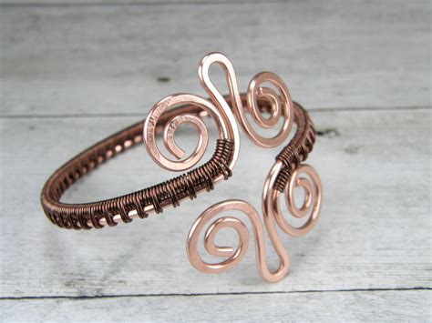 Wire Wrapped Copper Bracelet Womens Wire Weave Copper
