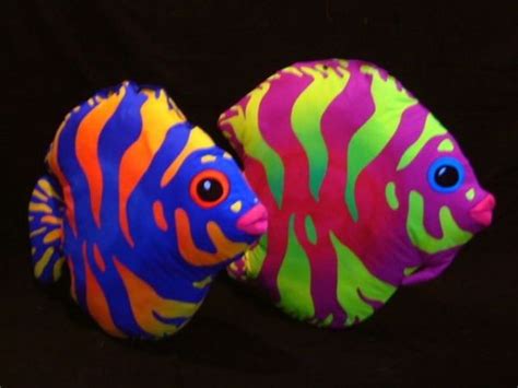 Neon Bright Tropical Fish Painted Rocks Fantastic Faded