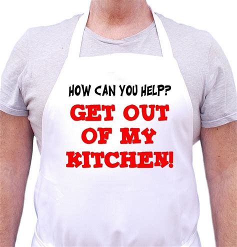 Funny Cooking Apron Get Out Of My Kitchen Chef Aprons With Etsy