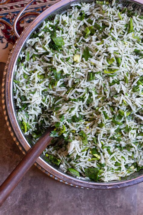Sabzi Polo Persian Herb Rice • Unicorns In The Kitchen