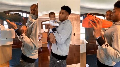 09:41 nba'de bucks, nets'i yenerek konferans yarı final. Giannis Antetokounmpo Shows his Son, Liam, his First Signature Nike Shoe - YouTube