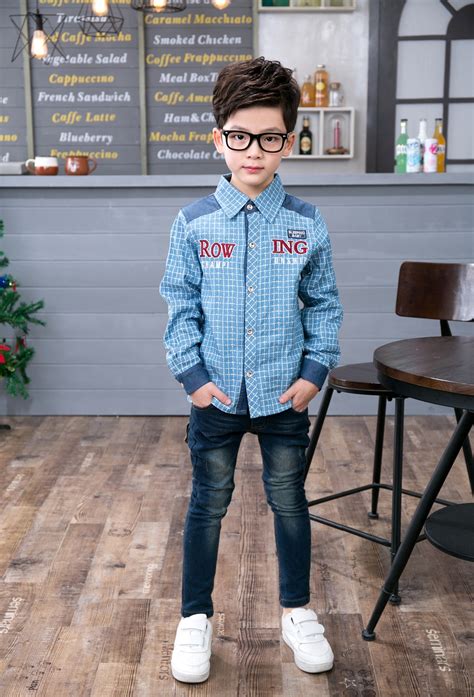 2017 Fashion Domeiland Children Boys Clothing Long Sleeve Plaid Boy