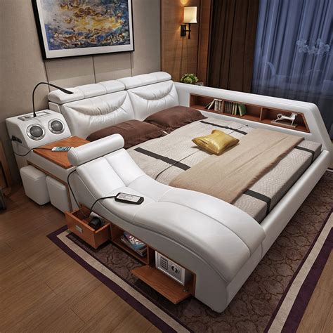 Usd Modern Simple Tatami Bed Leather Bed M Leather Bed Multi Function Wedding Bed