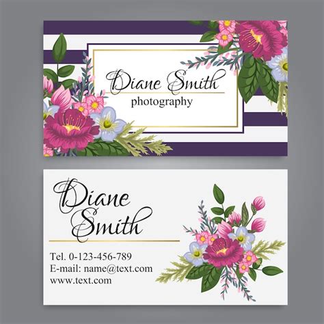 floral business card template