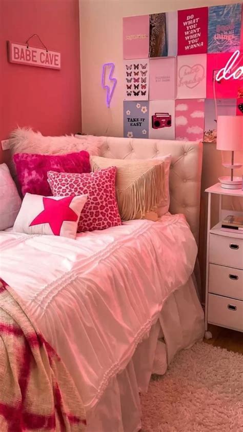 Dorm Room Ideas Dorm Room Girls Dorm Room Decor Dorm Room Essentials Preppy Pink Dorm Room