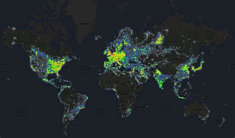 light pollution map of europe united states map