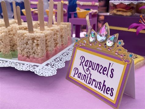 Tangled Theme Food Tents Rapunzel Food Tents Rapunzel Crown Etsy