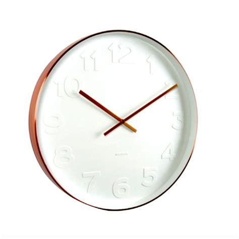 Karlsson Copper Mr White Numbers Wall Clock Hardtofind Clock Wall
