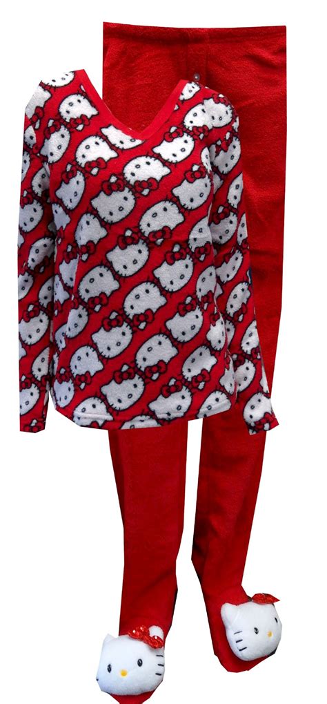 Hello Kitty Two Piece Red Plush Footie Pajama Hello Kitty Clothes Hello Kitty Items Hello Kitty