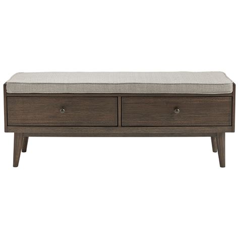 Signature Design By Ashley Chetfield Storage Bench With 2 Drawers And