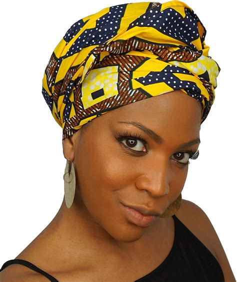 The Urban Turbanista Head Wrap African Wax Print Headwrap Scarf Uk Home And Kitchen