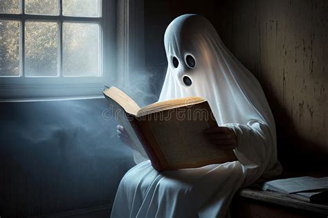 Libro De Lectura Fantasma O Historia Fantasma Ai Generativo Stock De