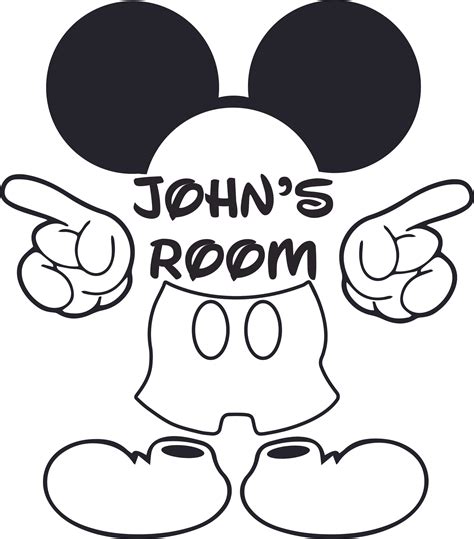 The Mickey Mouse Walt Disney Cartoon Character Vinyl Customized Name