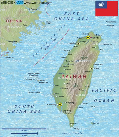 Drucken sie den lageplan taiwan. Karte von Taiwan (Land / Staat) | Welt-Atlas.de