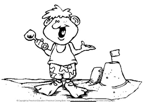 Ocean coloring pages for preschoolers. www.preschoolcoloringbook.com / Summer Coloring Page