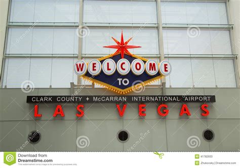 Welcome To Las Vegas Sign In Mccarran International Airport On May 12