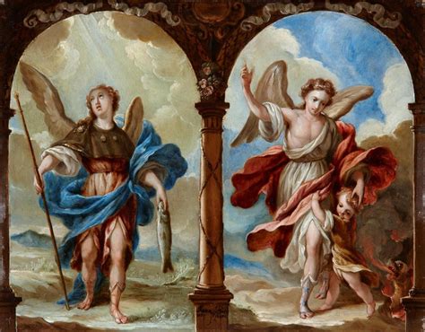 The Raccolta St Michael St Gabriel St Raphael And The Angel