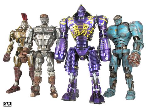 Relative Size Comparison Of All Our Real Steel Figures From The Left