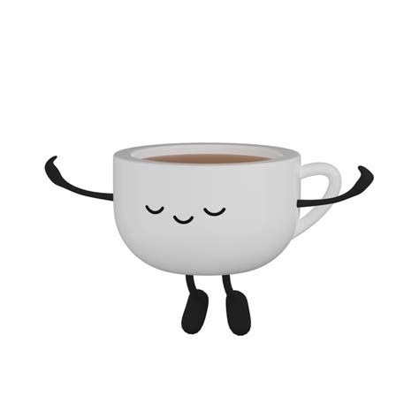 3d Isolated Cute Coffee Cup Cartoon Character 11630428 Png