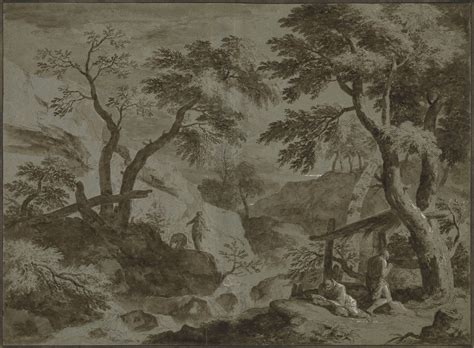 Marco Ricci Belluno 1676 Venice 1730 A Landscape With Hermits