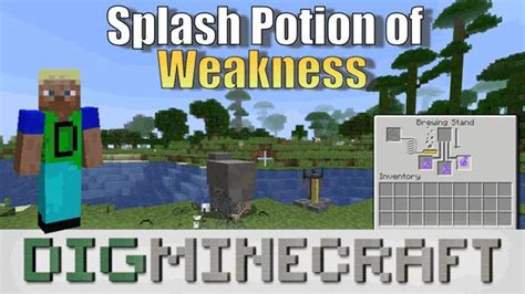 You can open the brewing stand after that, the next step of how to make a splash potion of weakness is putting the water bottle in one of the base cup openings, and include. We'll show you how to make a Splash Potion of Weakness in ...