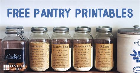 printable pantry labels  template onlinelabelscom