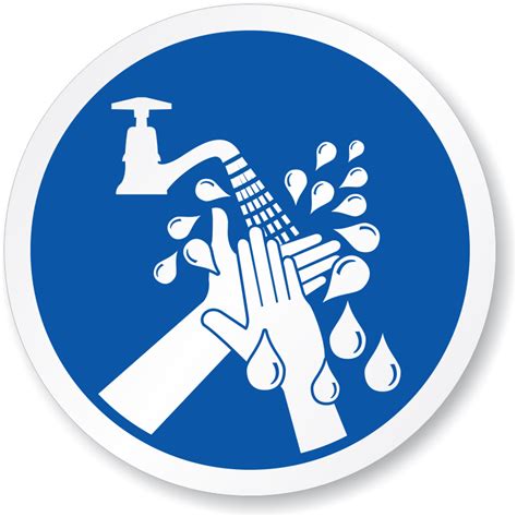 Wash Your Hands Symbol Iso Mandatory Circle Sign Sku Is 1033
