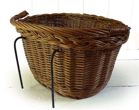 Vintage French Wicker Bicycle Basket Etsy