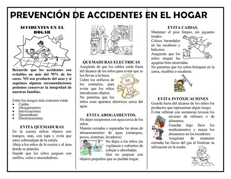 Triptico Prevencion De Accidentes En El Hogar Pdf