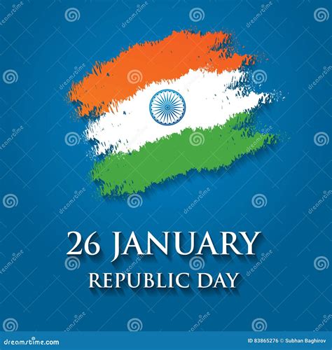 india republic day greeting card design vector illustration 26 january stock vector