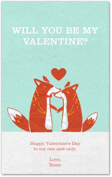 Love Foxes Valentine - ecard | Fox valentine, Fox valentine card, Diy valentines cards