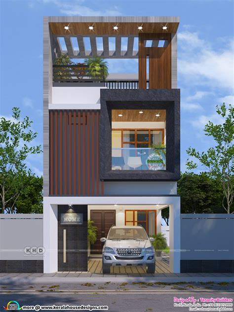 Narrow House Design Kerala Home Design And Floor Plans 9k Dream Houses