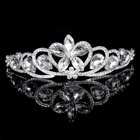 Coroa Tiara Noiva Strass Arranjo Cabelo Cristal Prata Luxo R 6100