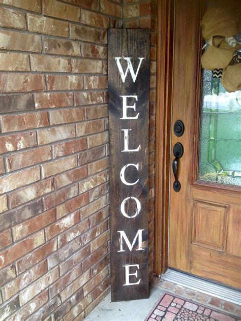 WELCOME SIGN RUSTIC Wood welcome sign front door welcome | Etsy | Welcome signs front door ...