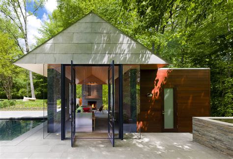 Contemporary Garden Pavilion Pool House Idesignarch Interior Design
