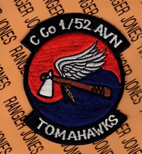 Us Army C Co 1st Bn 52nd Aviation Tomahawks Korean Made Pocket Patch Ebay
