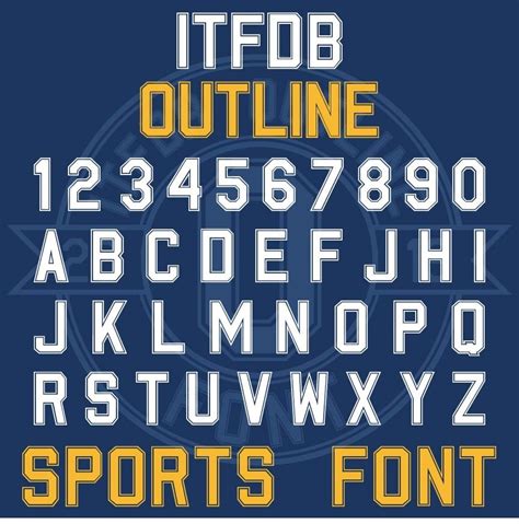 Sports Jersey Font 3 Variations Regular Outline 3d Ttf Otf Etsy