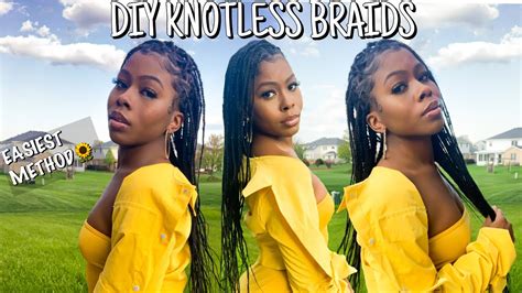 What is the meaning of knotless box braids? Easy Knotless Braids For Beginners! - YouTube