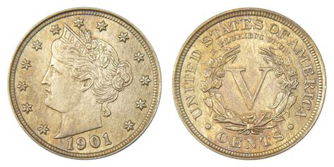 1901 Liberty Head V Nickel Value And Prices