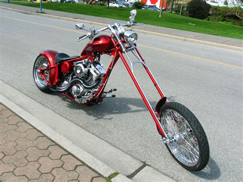 Red Hot Chopper Chopper Motorcycle Motorcycle Harley Bobber Motorcycle