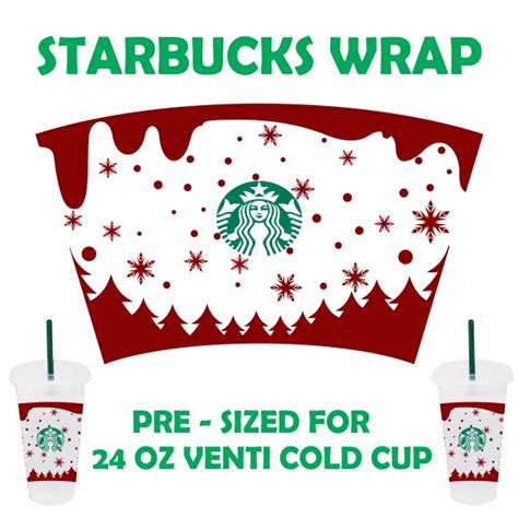 Buy Full Wrap Christmas For Starbucks Svg Png Online In America