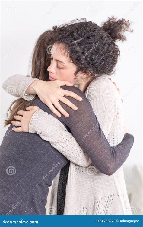 Two Women Giving A Hug Stock Image Image Of Celebrate