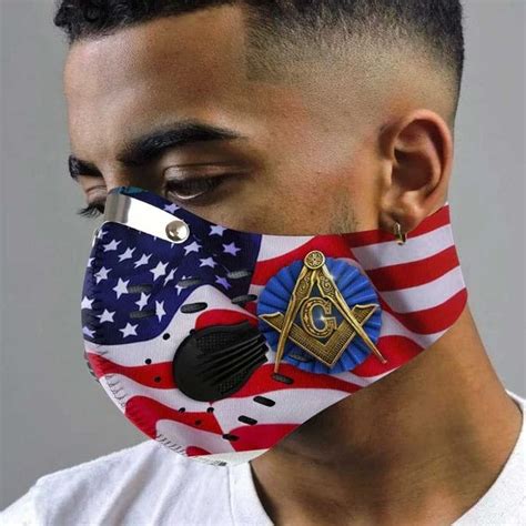 Diy cloth face mask instructions. American Freemason 3d face mask