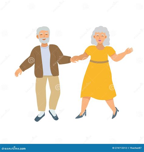Senior Couple Dancing Happy Old Men And Women Elderly People Romantic Concept Couple Holding