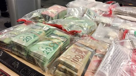 More Than 150000 In Cash Drugs Weapons And Hells Angels Branded Items Seized Police Ctv