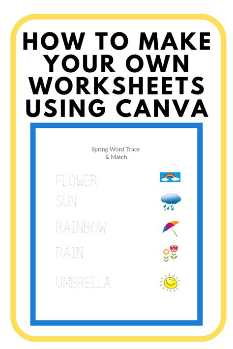 How To Make Your Own Worksheets Using Canva