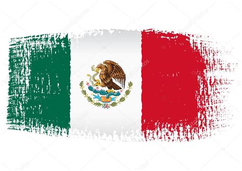 American clipart animated american flag. Brushstroke flag Mexico — Stock Vector © robodread #47461321